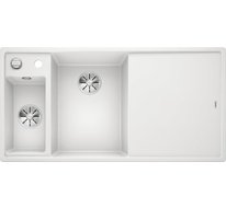 Кухонная мойка Blanco Axia III 6 S-F (белый, чаша слева, доска стекло, с клапаном-автоматом InFino®)