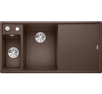 Кухонная мойка Blanco Axia III 6 S-F (кофе, чаша слева, доска ясень, с клапаном-автоматом InFino®)