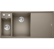 Кухонная мойка Blanco Axia III 6 S (серый беж, левая, разделочный столик ясень, с клапаном-автоматом InFino®)