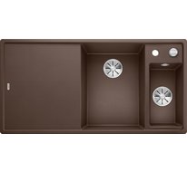 Кухонная мойка Blanco Axia III 6 S-F (кофе, чаша справа, доска ясень, с клапаном-автоматом InFino®)