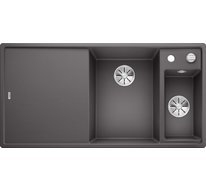 Кухонная мойка Blanco Axia III 6 S (темная скала, правая, разделочный столик ясень, с клапаном-автоматом InFino®)