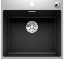 Кухонная мойка Blanco Subline 500-IF/A SteelFrame (черный, с клапаном-автоматом InFino®)
