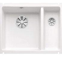 Кухонная мойка Blanco Subline 350/150-U керамика (глянцевый белый, с отводной арматурой InFino®)